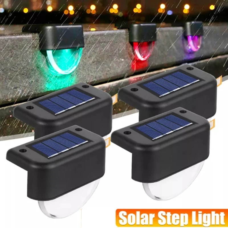 

Solar Deck Lights Outdoor Waterproof Staircase Light Garden Courtyard Decoration Steps Fence Fence Wall Light Ourdoor Lighting