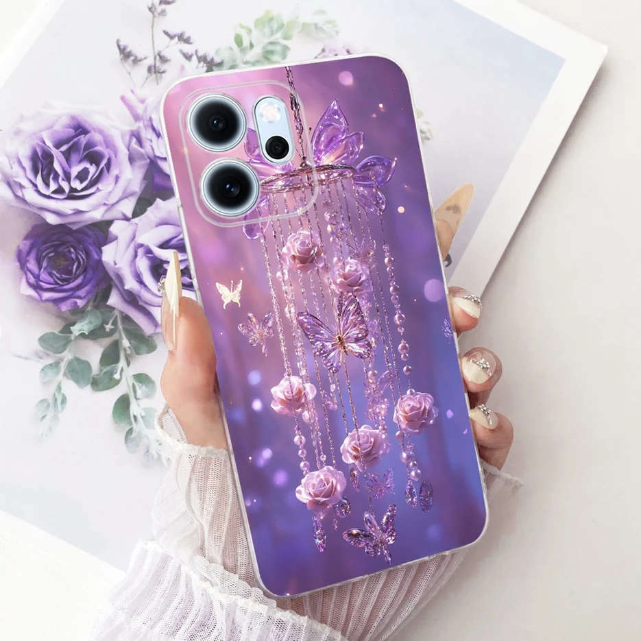 Colorful Flowers Painted Soft Slim Phone Case Cover