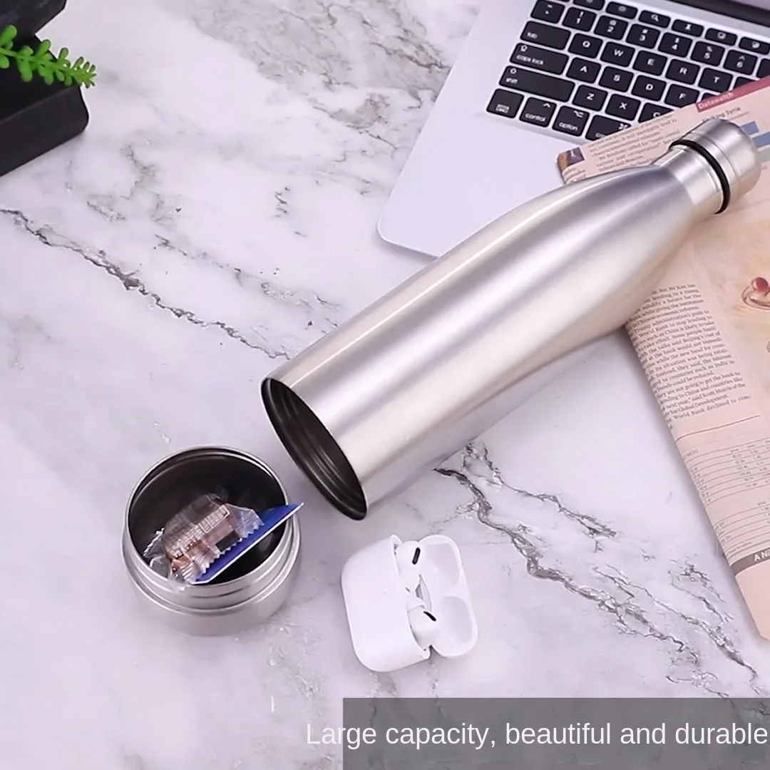 휴대용 전환 물병  은닉 알약 정리함, 돈 보너스 열쇠 고리 상자, 안전한 은신처 가능, 750ml