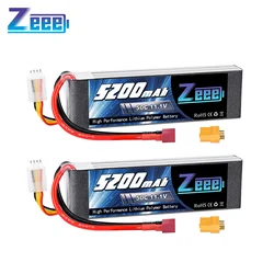1/2units Zeee 11.1V 50C 5200mAh 3S Lipo Battery with Deans Plug Soft Case for RC Car DJI Quadcopter Airplane Helicopter  Drones