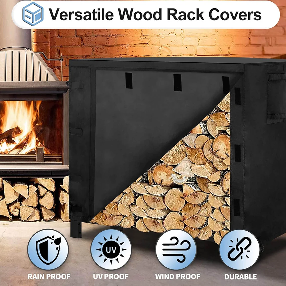 Outdoor Firewood Rack Cover Waterproof Wood Log Storage Covering