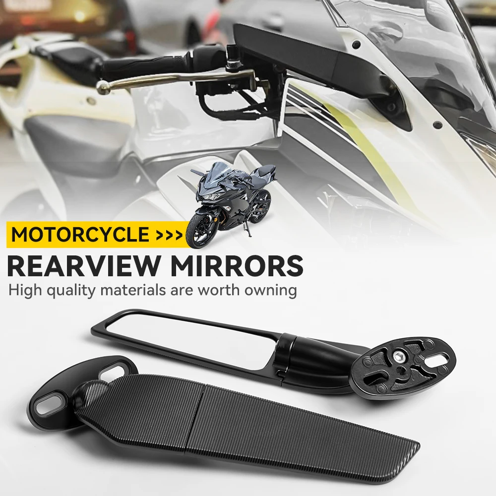 조정 가능한 백미러, 바람 날개 수정, 혼다 CBR650RF CBR1000RR CBR600RR CBR250R 300R 400RR 500R 용 오토바이 미러