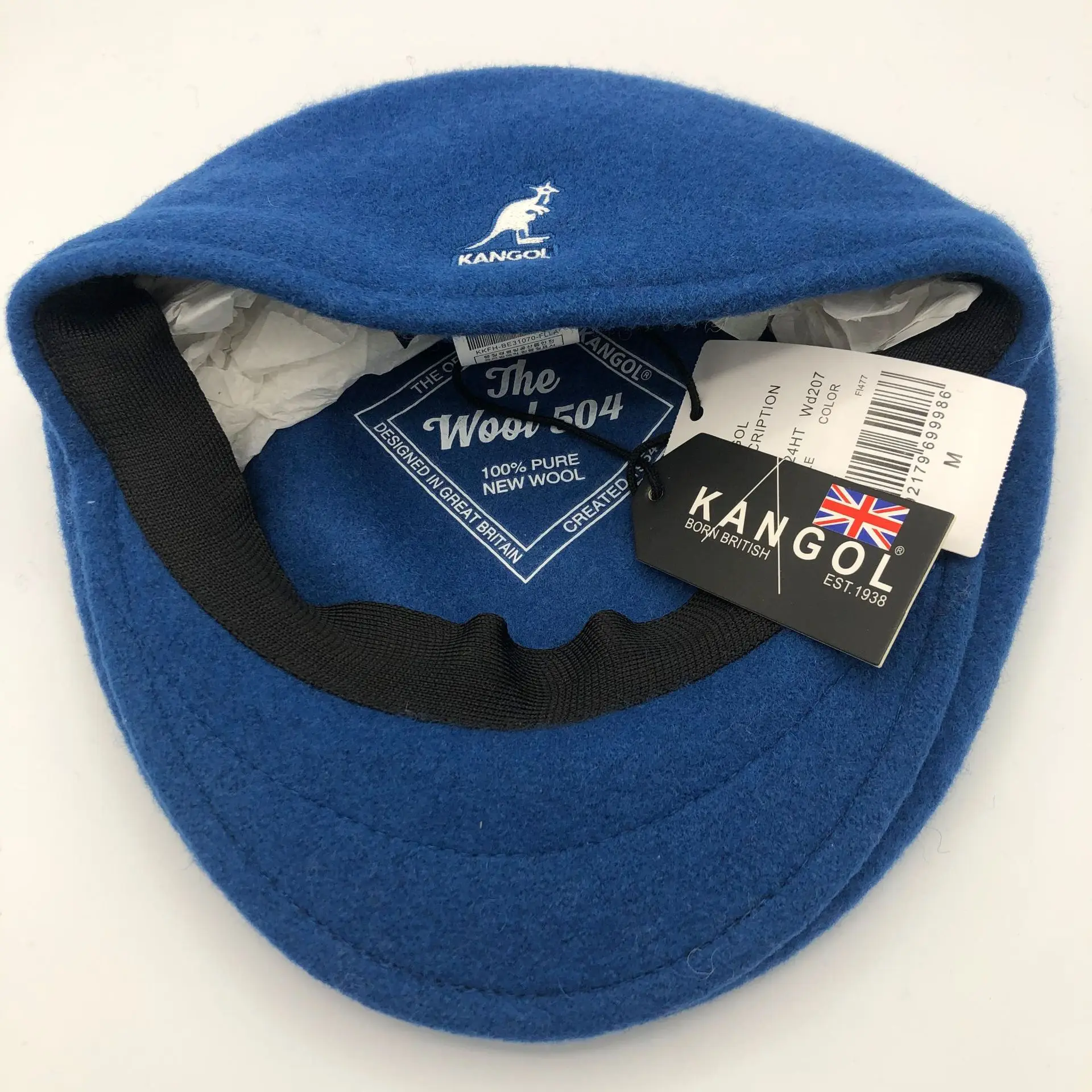 KANGOL Kangaroo Beret High Version Woolen Stencil Embroidered Wool Peaked Cap Trend All-match Japanese Super Fire Hat Unisex flat beret cap Berets