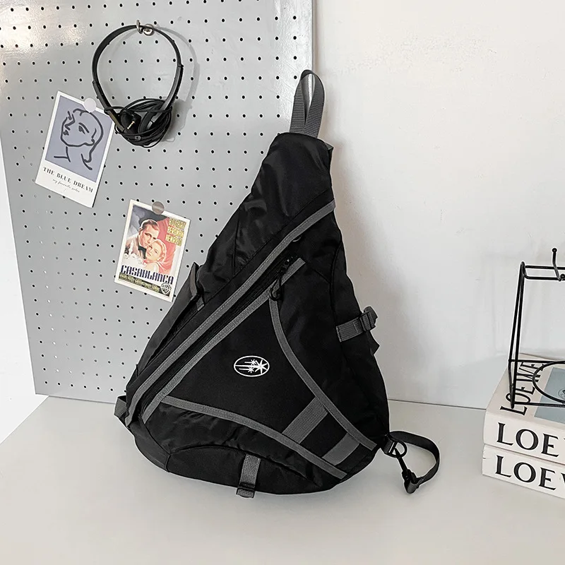 Hip Hop Techwear Motorcycle Sport Single Shoulder Crossbody Bag Men Women Casual Sling Bag Multifunction Waterproof School Bags 5