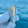Luxury Gas Lighter Bright Sound Brushed Smoking Gadgets Metal Brass Best Choice Gift Dupont  for Men Smoker Collection 4