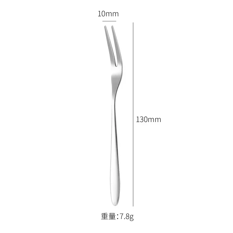 5pcs/10pcs Stainless Steel Fruit Forks For Restaurant Cafeteria Home Party Dessert Fork Lovely Fruit Fork Tableware 13cm