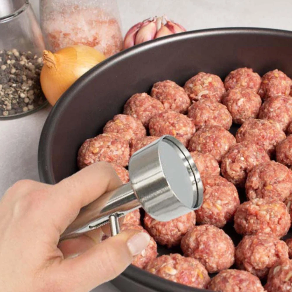 Kitchen Falafel Scoop Meatball Making Scoop Mold Stainless Steel Non-stick Meatball Machine Meat Pressing Tools Kitchen Gadgets meat ball maker,falafel maker scoop