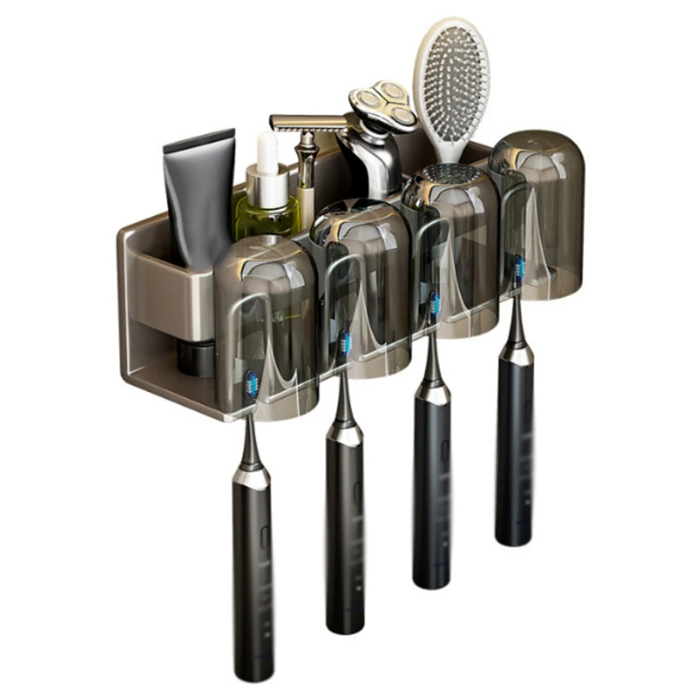 

High Quality Toothbrush Holder Storage Rack 26*7.5*8cm Drain Quickly Moisture-proof Design No Need To Punch Holes