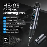 Fer à souder sans fil FNIRSI HS-03 10W, fer à souder rechargeable portable 100-450 ℃   Kit de soudage professionnel réglable 2