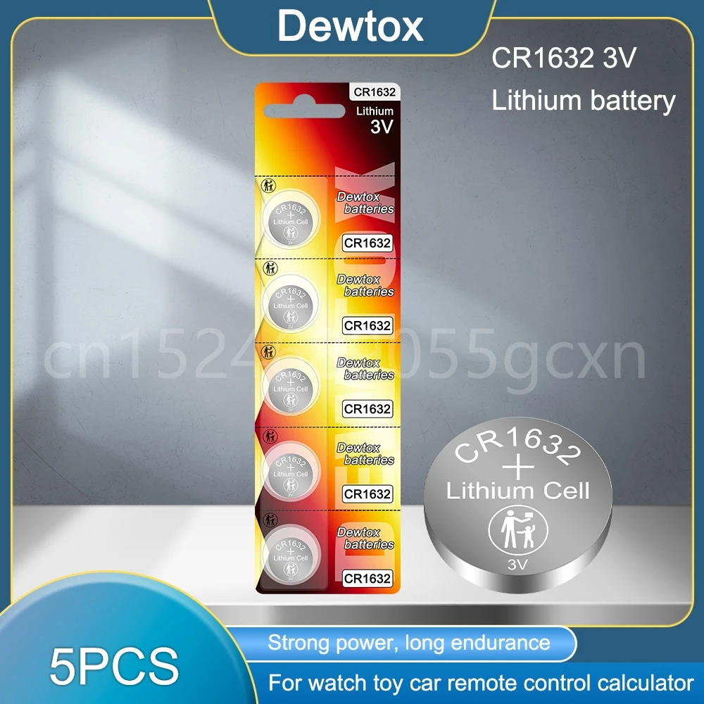 5PCS-CR1632-CR-1632-3V-Lithium-Battery-DL1632-ECR1632-BR1632-GPCR1632 ...