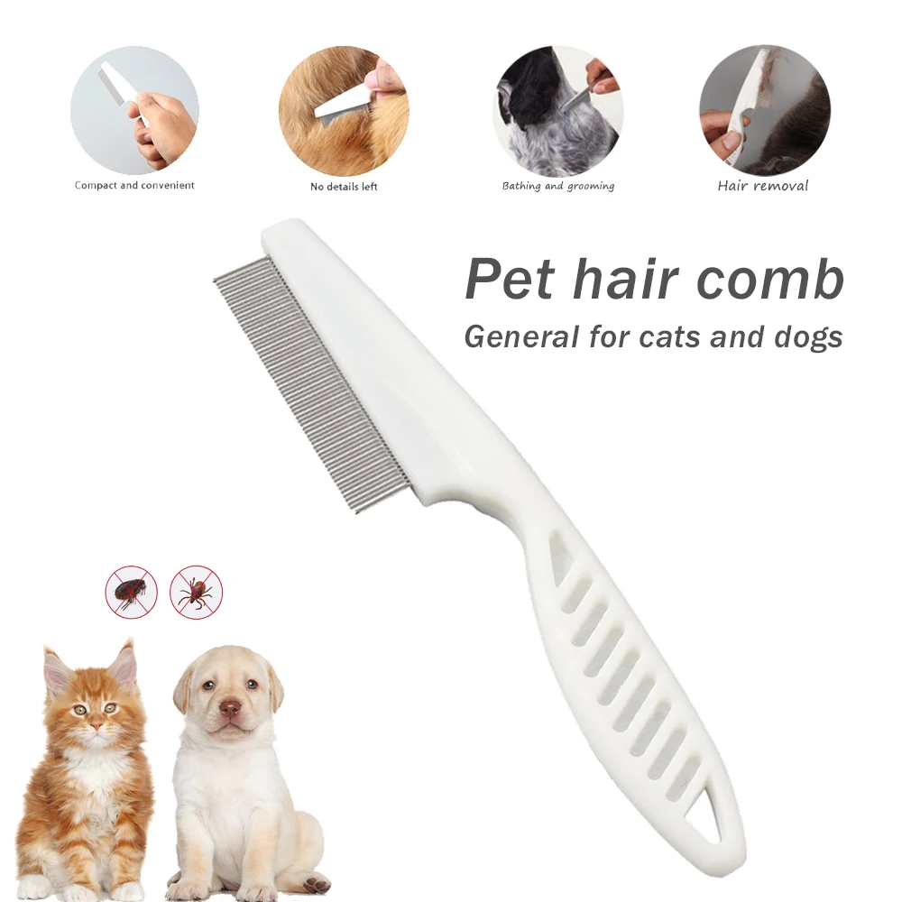 

Cat and Dog Supplies Flea Comb Stainless Steel Insect Repellent Brush Pet Care Combs Hair Grooming Portable Tool Fur Removal