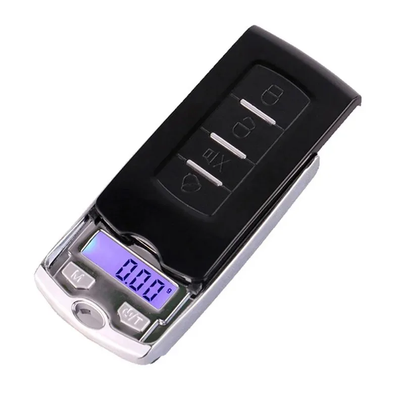 Portable Scale Digital Scale 1Pcs 200g/100g 0.01g Precision Car Key Shape Mini Pocket Electronic Gram with LCD Display