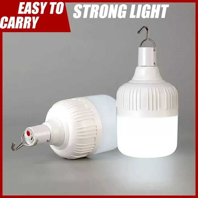 Outdoor Bulb USB Rechargeable LED Emergency Lights Portable Tent Lamp Battery Lantern BBQ Camping Light for Patio Porch Garden |