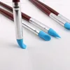 5Pcs Rubber Pen Tip Pen Eraser Multifunctional Wooden Handle Rubber Tip Brushes Multiple Pen Heads Clay Carving Pen 1