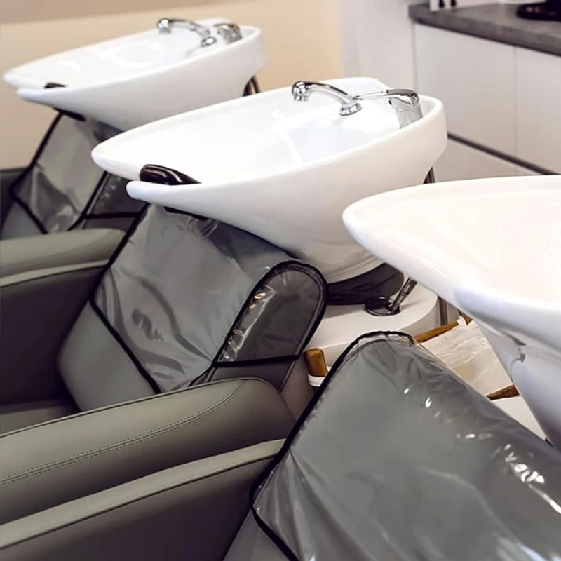 1/3/5pcs chair back cover plastic transparent salon chair back cover suitable for most standard chairs to prevent stains 5