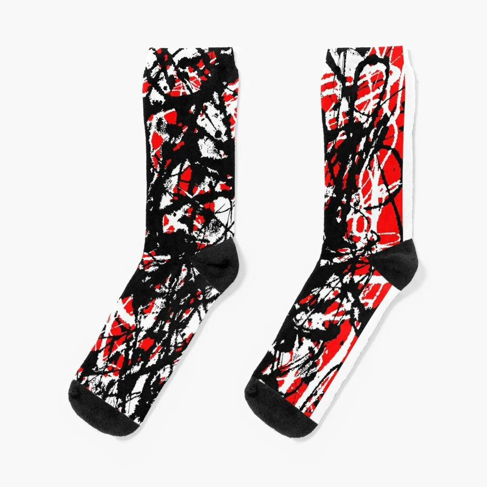 

Jackson Pollock Free Form Vectored Socks halloween Wholesale Lots Socks For Men Women's