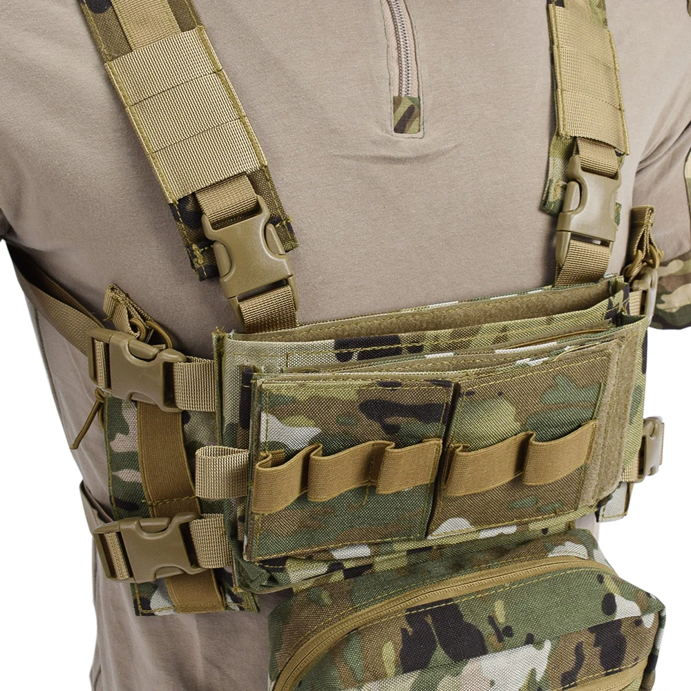 Taktische MK3 Brust Rig Micro Chassis SACK Beutel H Harness 5,56 7,62 M4 AK Magazin Einfügen Airsoft Paintball Jagd Weste nylon – Detail 19