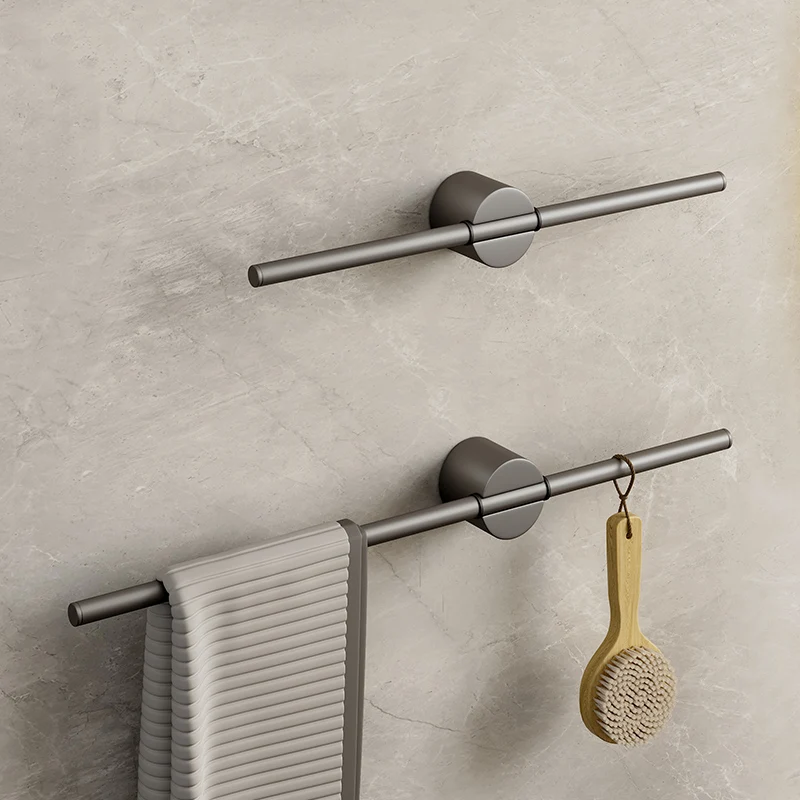 Towel Rack Towel Hanger Bath Holder Wall Bar Space Aluminum Bathroom Shelf Kitchen Storage Rack 40/50cm towel rack towel holder