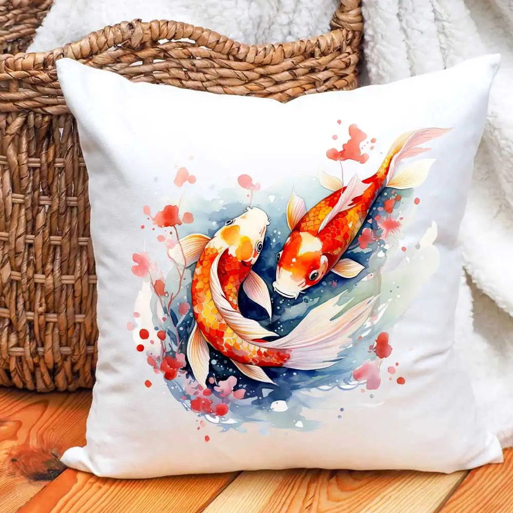 Koi Fishes Swimming in Pond Iron-on Transfer For Clothing DIY Washable  T-shirts Thermal Stickers Beautiful Fishes Design Patches - AliExpress, image size:1000x1000