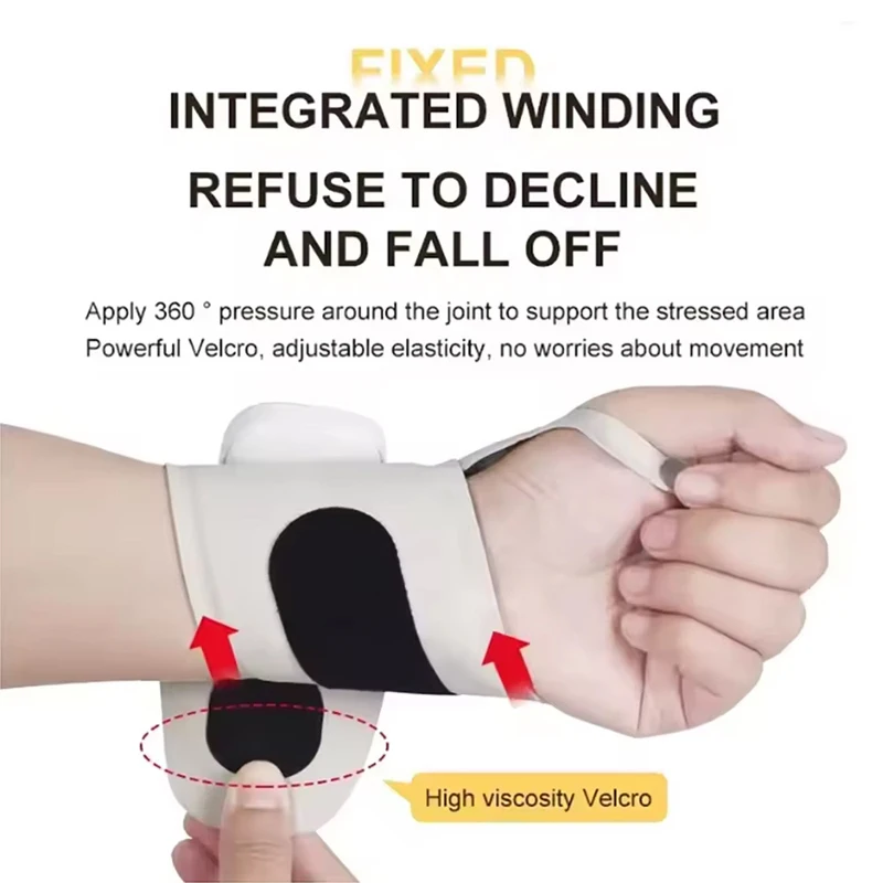 Electric Cordless Wrist Massager Vibration Relieves Tenosynovitis Massager Wrist Brace Support For Carpal Tunnel Fatigue Relief