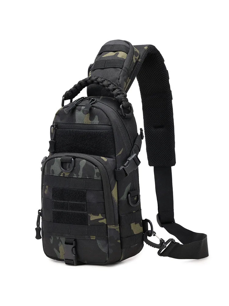 Sac à Dos Tactique Homme Bandoulière - 50x16x16 Cm, Nylon, Couleur Sable, Pour Randonnée