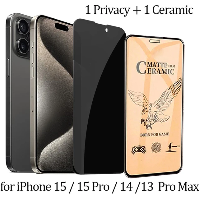 Cerámica, protector pantalla iphone 15 14 13 pro max soft glass / cristal  templado iphone 13 pro mica iphone 15 lamina de vidrio para iphone 11 12 14  pro max proyector de pantalla apple iphone 15 pro