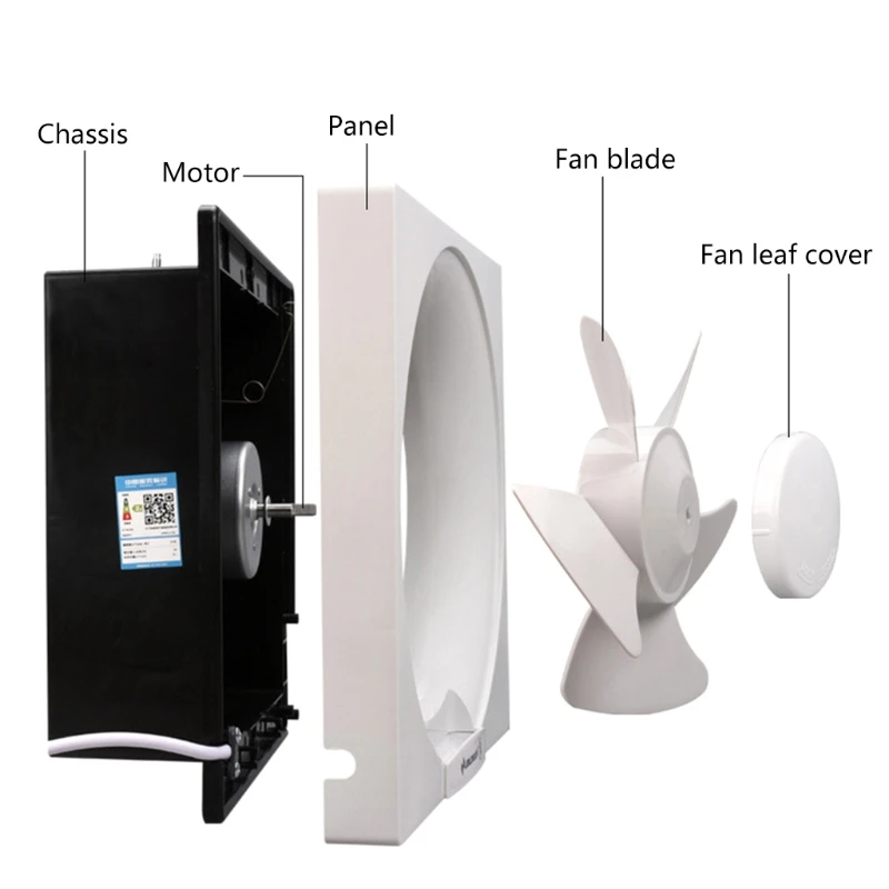 Plastic Fan Blade RV Vent Fan Blade 6" 8" 10" 12" Replacement Fan Blade Round Bore For Bathroom Roof Vent Range Hood