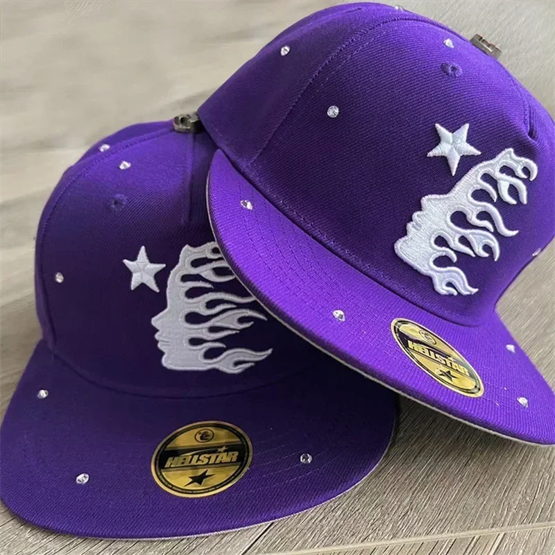 

24ss Hell Star Fitted Hats For Men Rhinestone Embroidered Logo Adjustable Baseball Caps Womens Hat