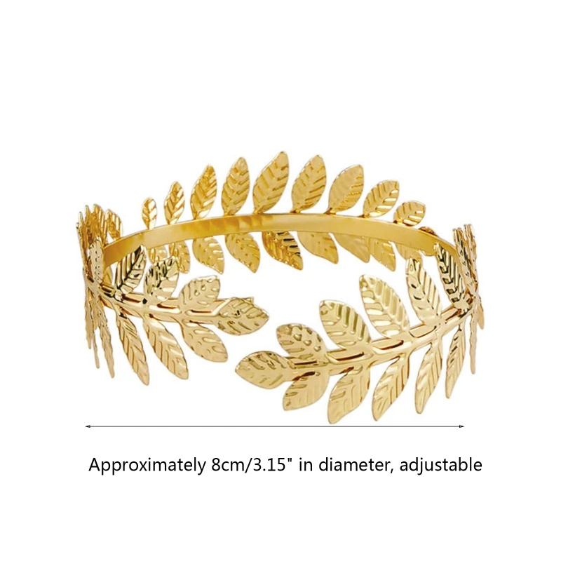 Retro Greek Roman Open Ended Leaf Bracelet Armband Upper Arm Cuff Armlet Festival Bridal Dance Jewelry 6