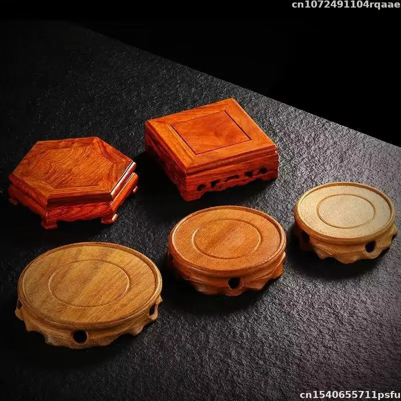 Description Picture 2 of itemWooden Decorative Shelves Tea Sets Vase Pedestal Crafts Indoor Folwer Pot Bonsai Plant Wood Base Buddha Incense Display Stand