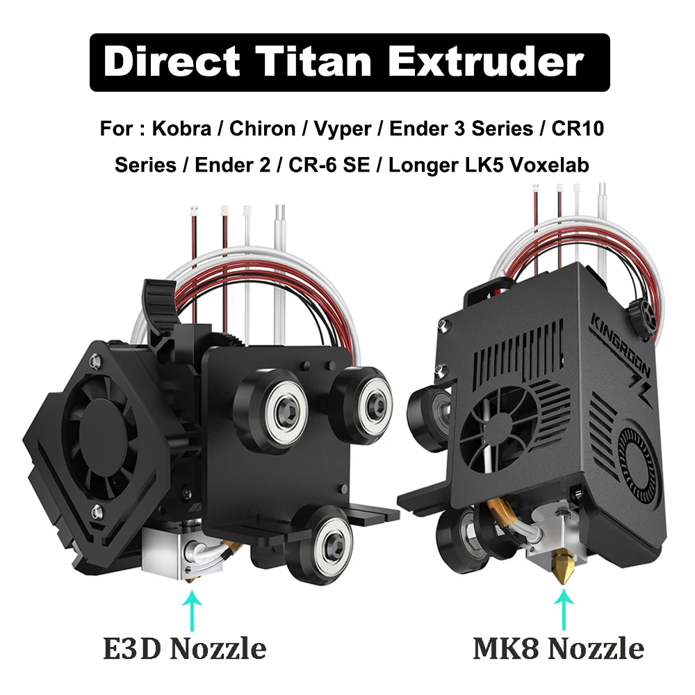 

Direct Titan Extruder 24V 50W Hotend J-head Print Head For Kobra/Chiron/Vyper/Ender 3 Series/CR10 Series/CR-6 SE