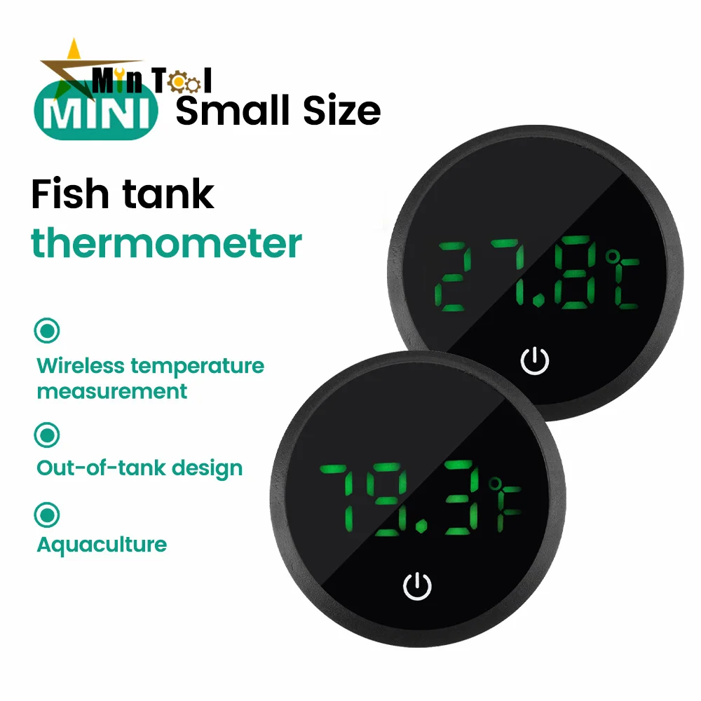 Fish Tank Thermometer Digital Accessories With Led Hd Display Pet