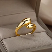 Stainless Steel Rings For Women Men Gold Color Engagement Wedding Party Ring Female Male Finger Jewelry Gift 2023 Free Shipping - Image 2