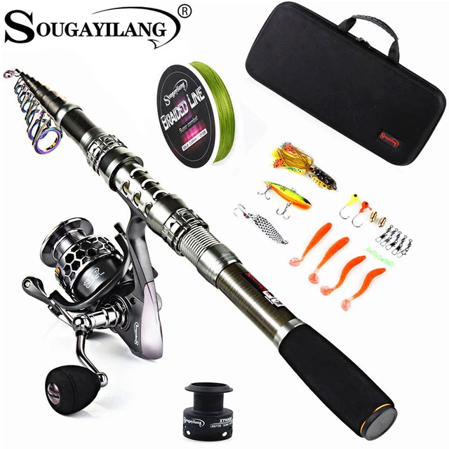 Fishing Rod Sougayilang, Combo Rod Spinning Reel