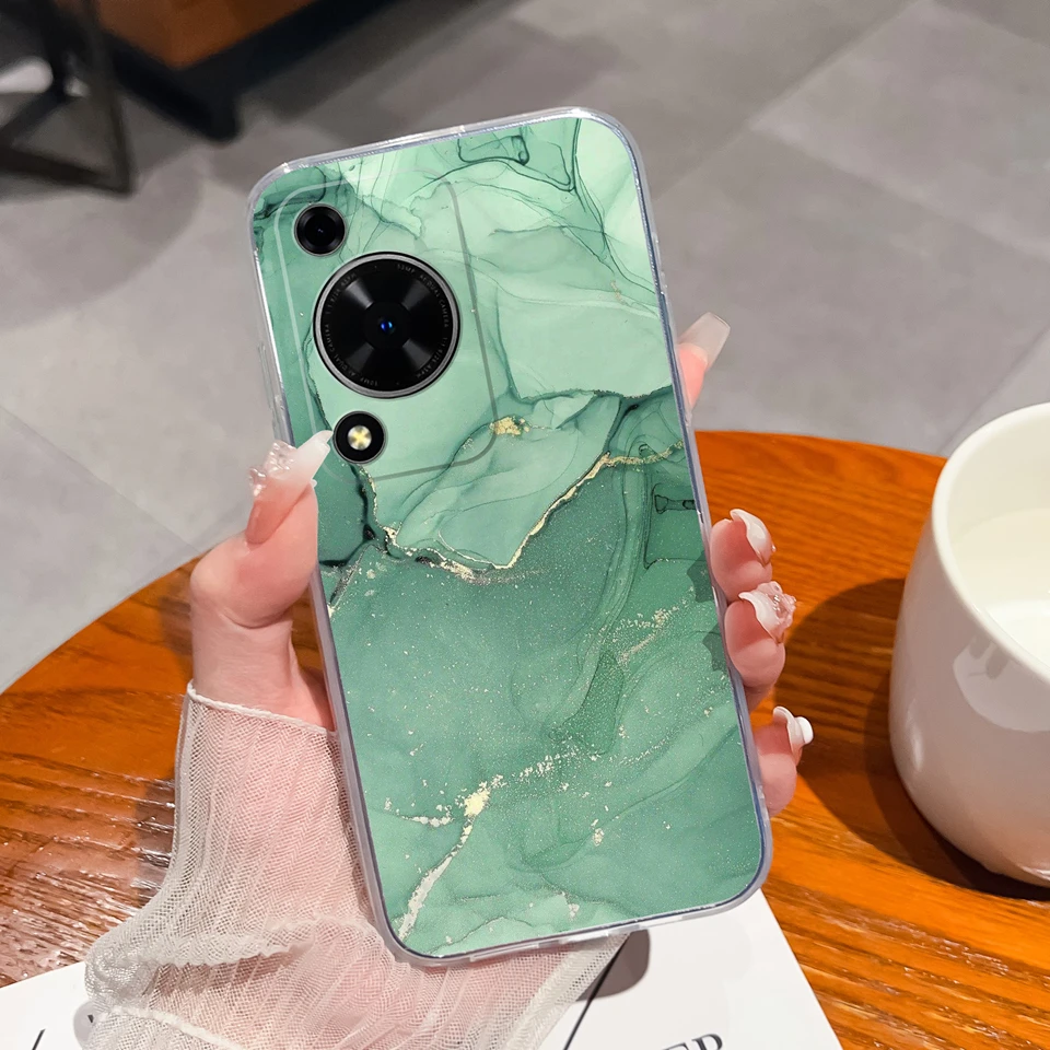 Cute Bear Flower Clear Protective Anti-Drop Phone Case - Soft TPU Cover