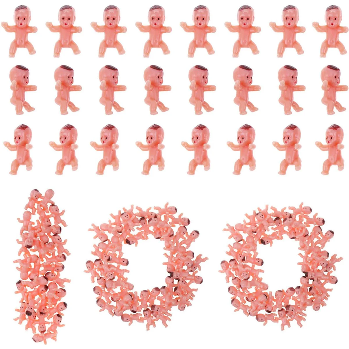 KY-Tech Mini-Baby-Puppen Set – 200 Stück, 2,5 Cm, Mehrfarbig, Für Partys & Dekoration