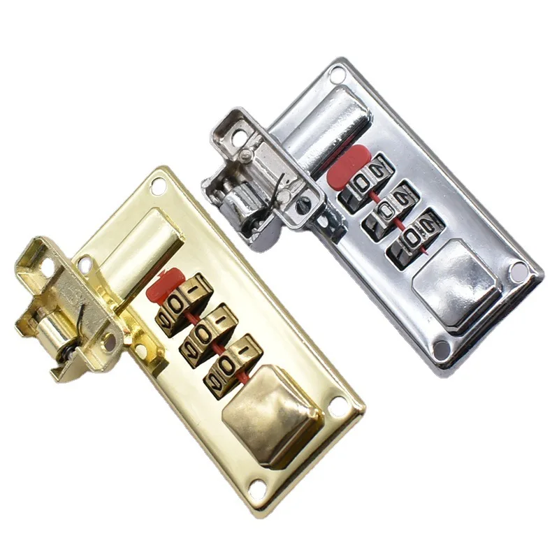 

65*29mm Gold Password Lock Latch Jewelry Wooden Box Fixed Lock Handmade Luggage Suitcase Coded Locks Furniture Hardware