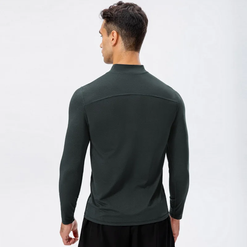 Sudadera de entrenamiento de manga larga, con media cremallera para hombre. - Imagen 2