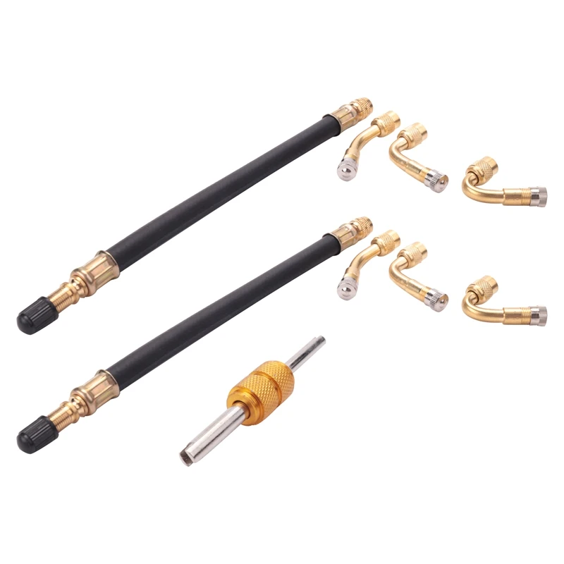 

9 шт. удлинительная трубка клапана автомобильной шины 45 90 135 градусов Клапан металлический стержень инструмент для удаления сердечника клапана для грузовиков Rvs пикапов