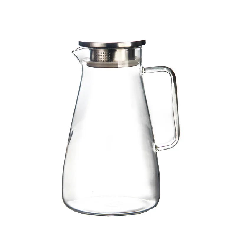 Transparent Heat-Resistant Glass Cold Water Kettle Large Capacity Clear Tea Coffee Pot Flower Tea Set Puer Kettle