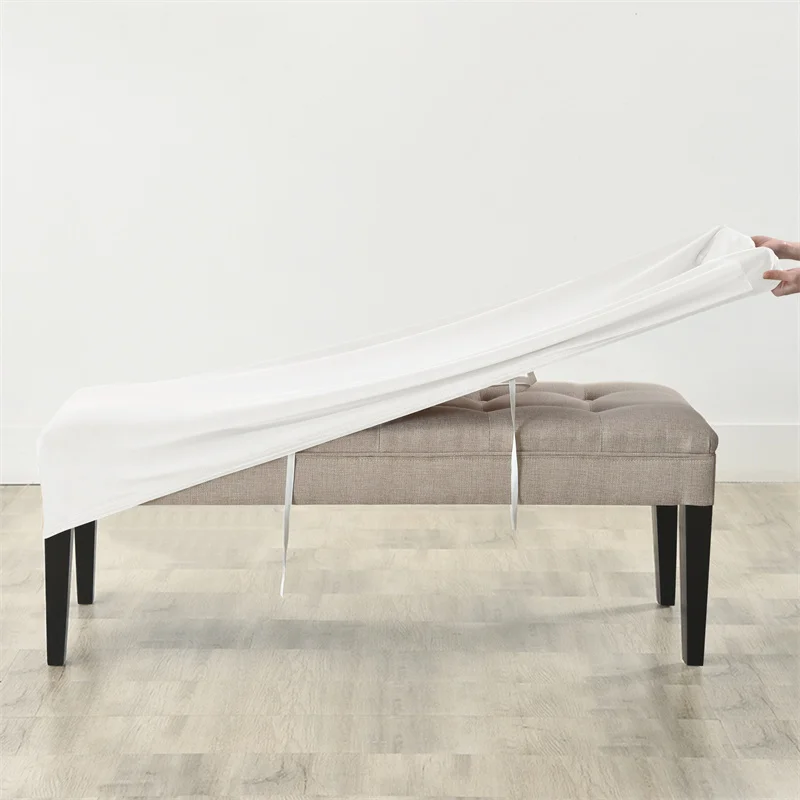 Luxurious Velvet Long Bench Cover - Stretchable and Soft Rectangle Elastic Chair Cover