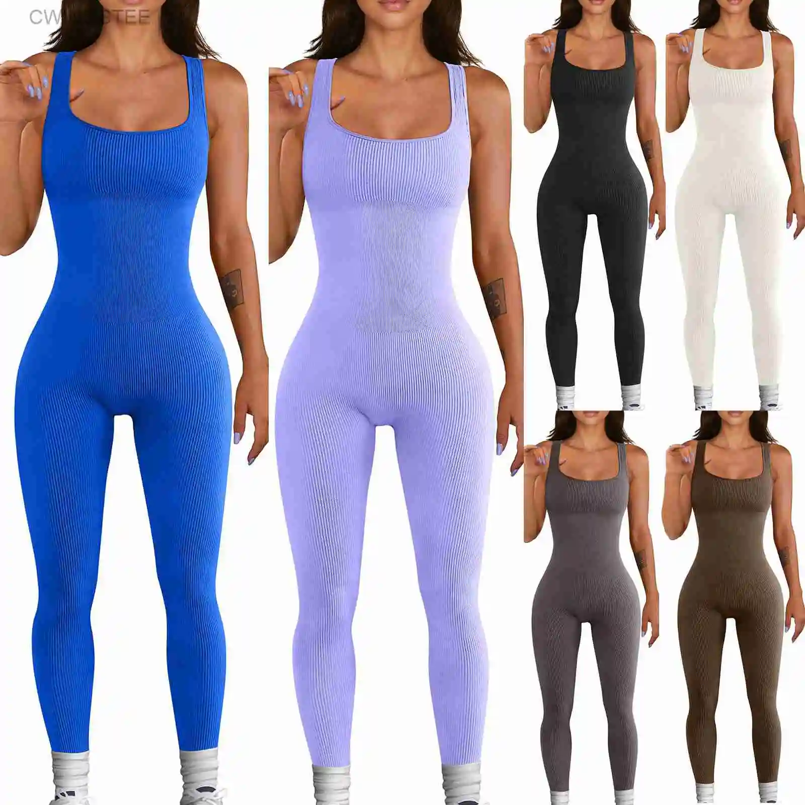 2023 One Piece Jumpsuit and Rompers Women Sport Yoga Fitness Jumpsuit Sexy Sleeveless Vest Bodysuit Slim Casual Bodysuit Female