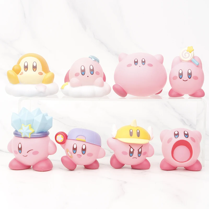 8Pcs/Set Kirby Anime Games Kirby Waddle Dee Doo Cute Cartoon Collect