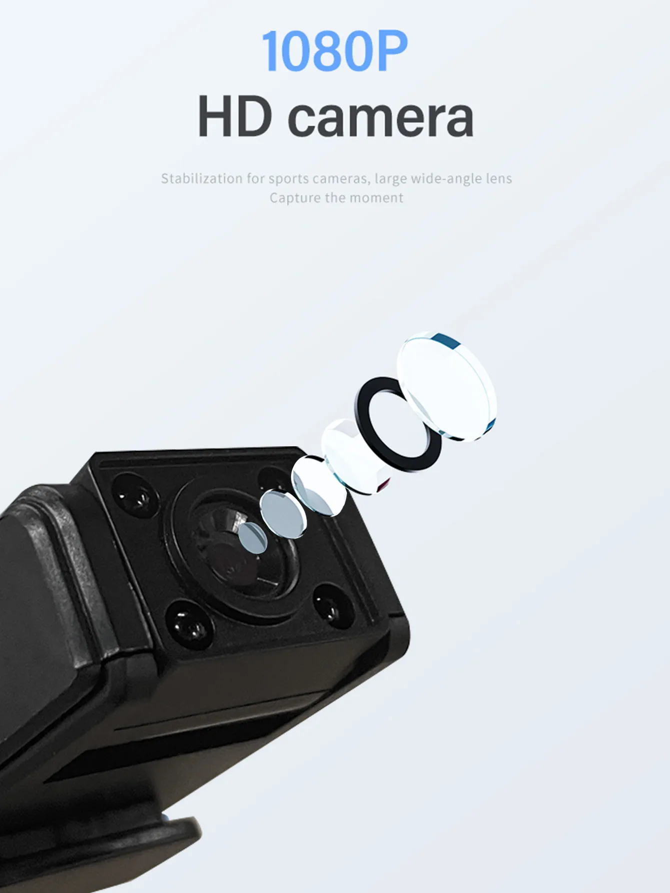 HD-Smart-Kamera, drehbares Objektiv, langlebige, tragbare Stift-Bewegungskamera mit Nachtsicht_voghion.com