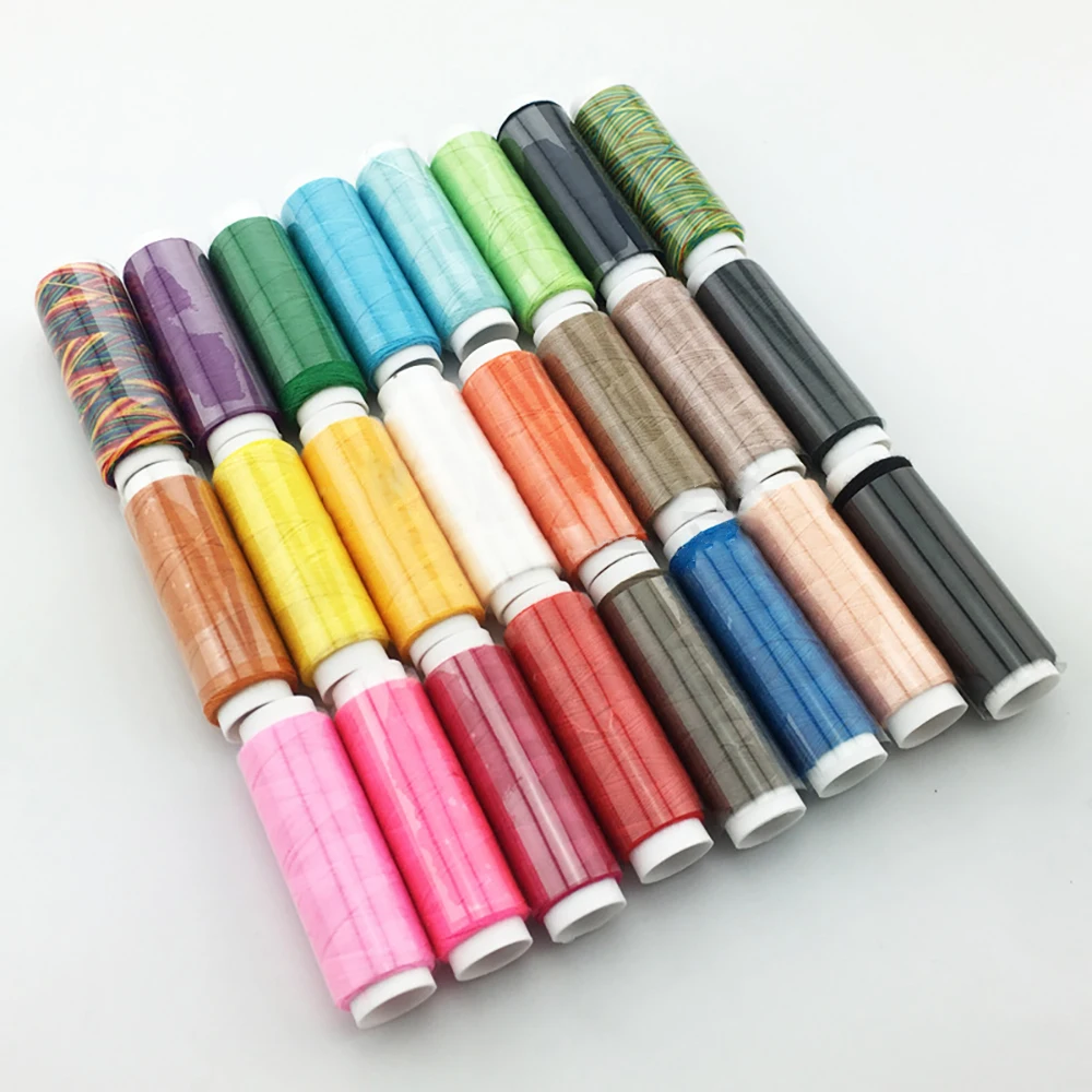 Chainho,Nylon Embroidery & Sewing Thread,DIY Hand Made Accessories,Multicolor,24 Pieces/Box,Tenacity High Quality,25X6