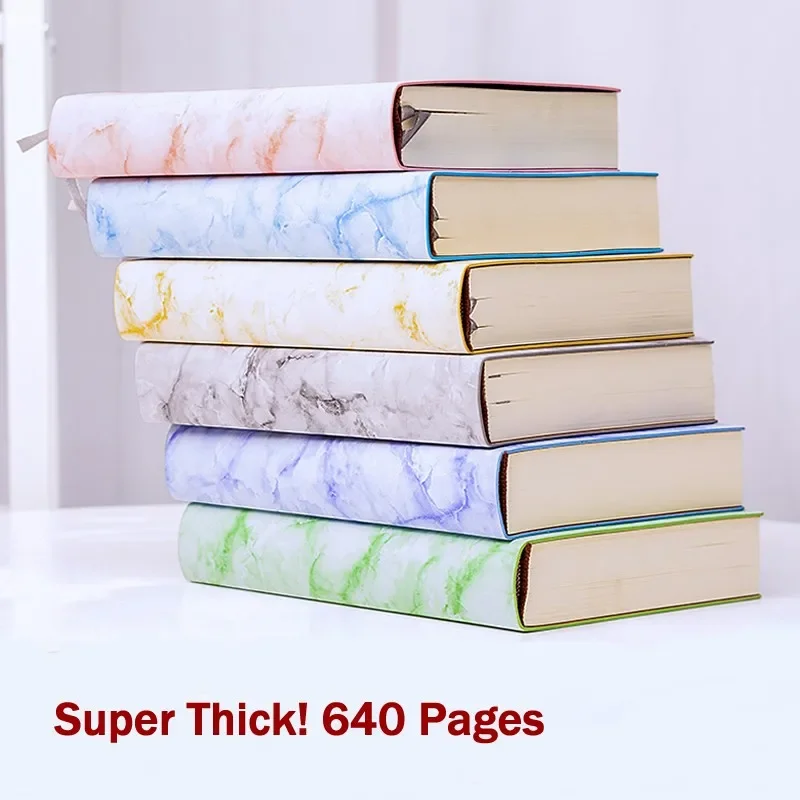 

Notebook Writing Thick Life Super 640pages Records Best 3-4 Traveling Blank for Daily Years Ruled Journal Sketchbook