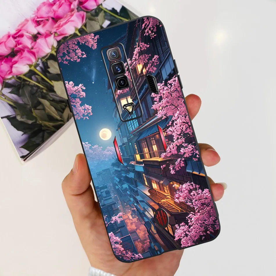 Fashion Cool Pattern Black Silicone Phone Case for ZTE Nubia Red Magic Series