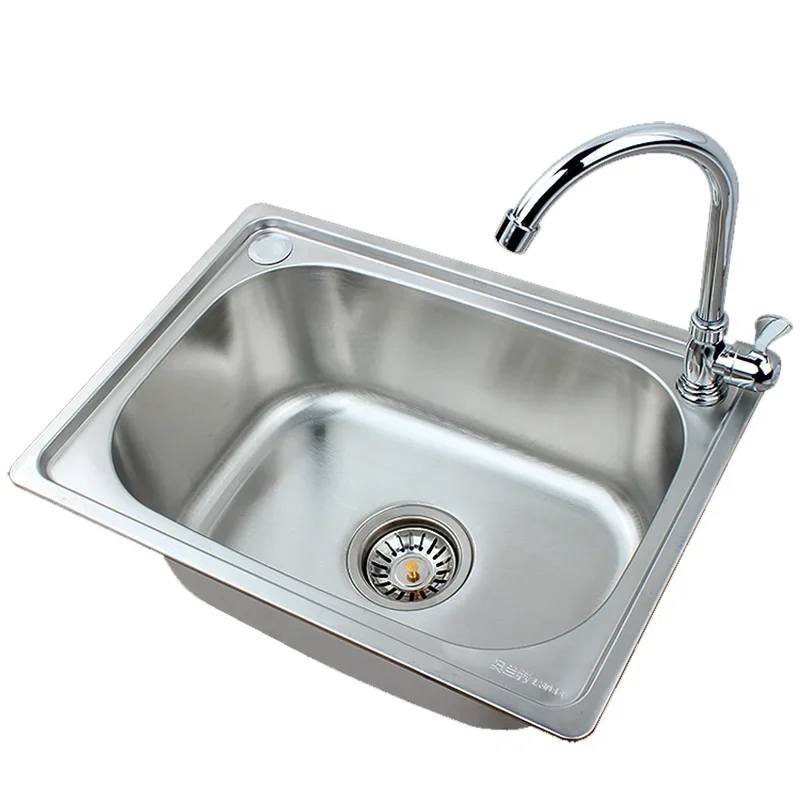 Kitchen sink Handmade stainless steel single bowl sink above counter or wall mounted vegetable Wash basin set mx4221950 3