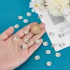 20pcs 304 Stainless Steel Sewing Button Curved Flat Oval Buttons with 2-Hole for Bracelet Making and Crafting 14x10x1mm Hole 2mm 4