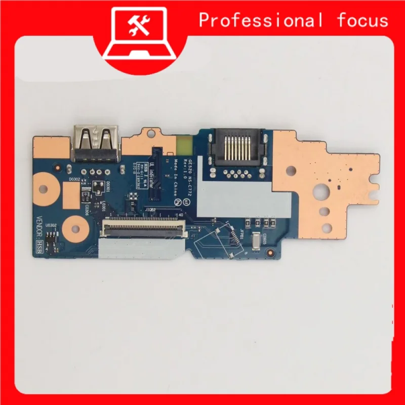 

Original Sub Card _USB_Board for ThinkPad E15 Gen2, GE520 IO Board USB Board NC-C772 F RU 5C50Z44695